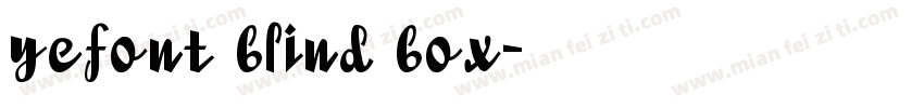 yefont blind box字体转换